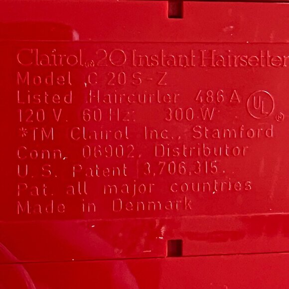 Clairol Red/White Wax Core Hair Rollers Hot Curlers Set Denmark - Picture 4 of 4